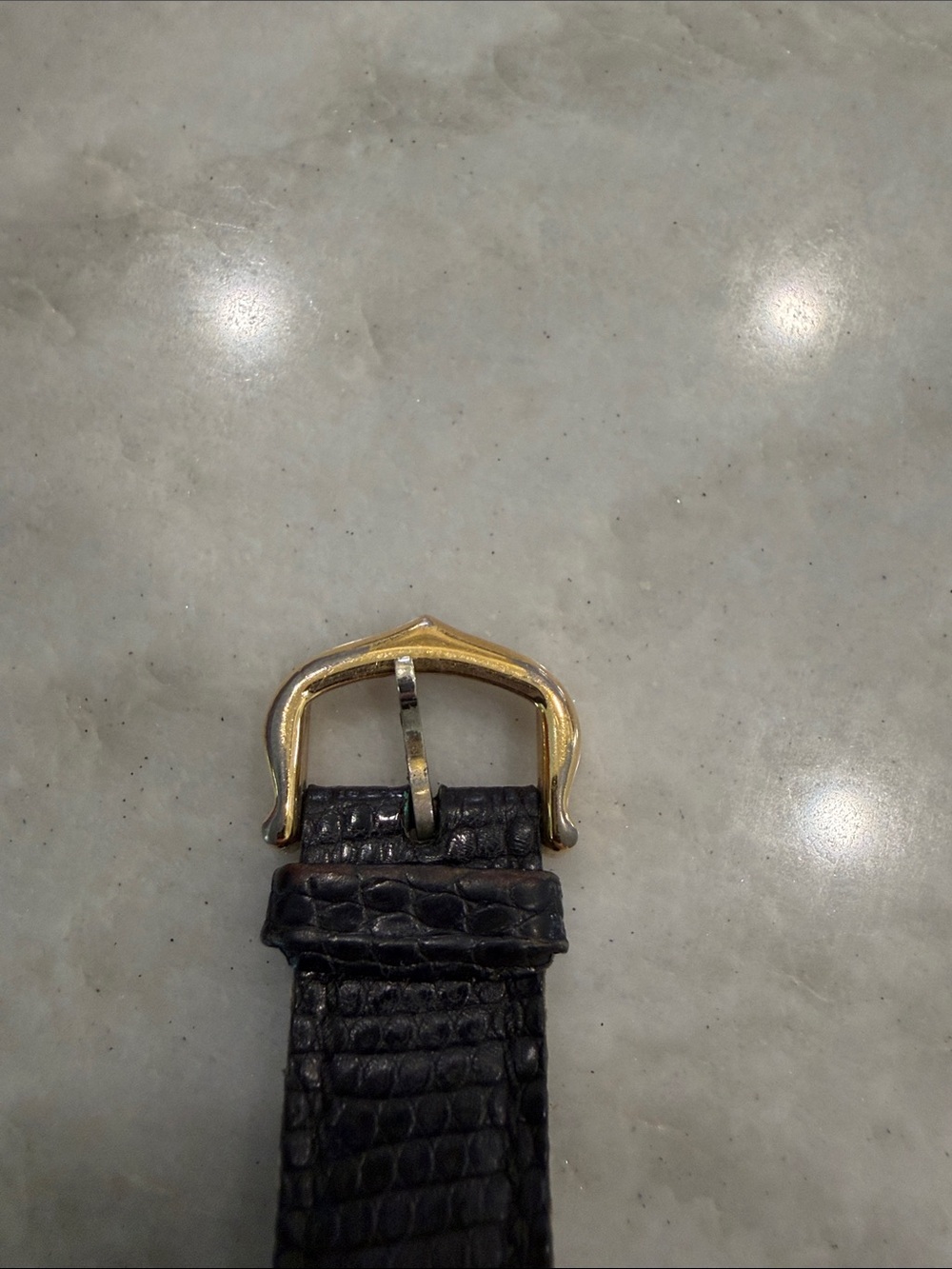 Cartier de Must Women’s Gold-Vermeil Tank Watch with Black Leather Strap VINTAGE - Picture 6 of 13